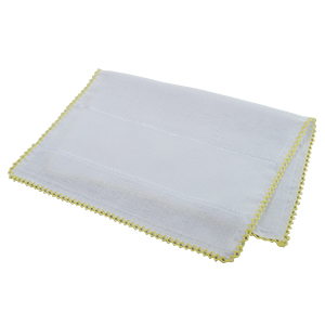 fralda de boca para pintar com crochet 27x40cm catarinense